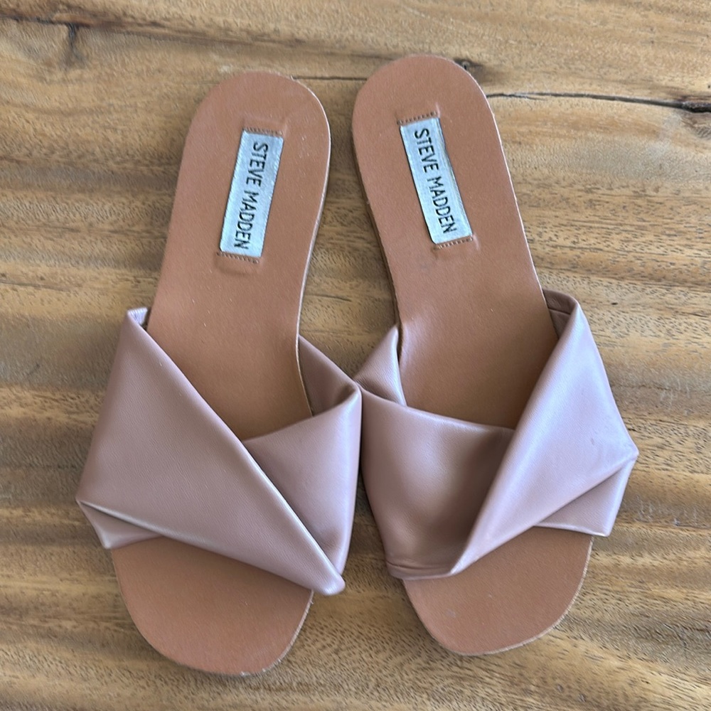 Steve Madden Leather Slide Sandals